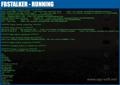 Сбор информации о пользователе Facebook