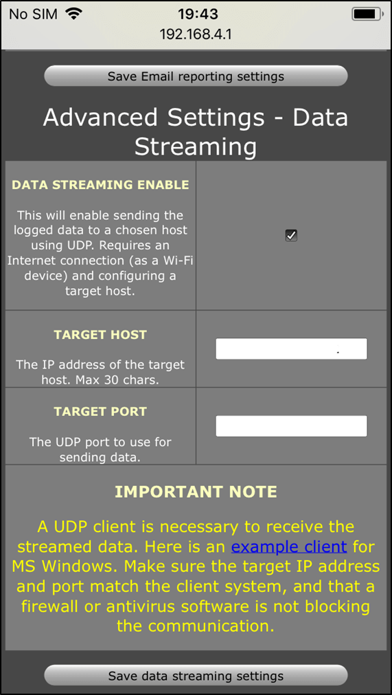 онфигурирование сервера, подключенного к интернету и настроенного на протокол UDP